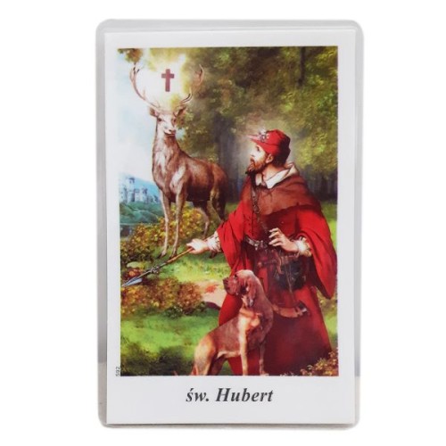 Obrazek laminowany św. Hubert. Patron myśliwych i leśników - 63905