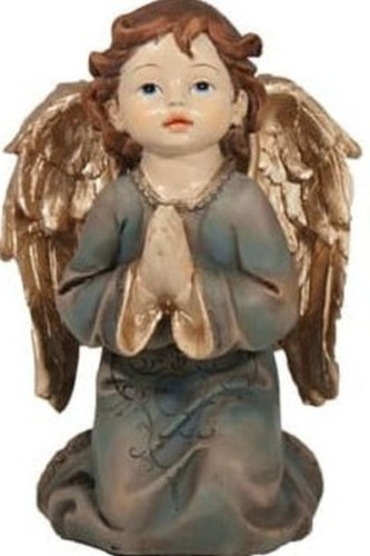 Figura Anioł klęczący NIEBIESKI 14cm - 63703 4041635211115