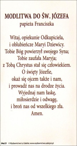 Obrazek Święta rodzina. Modlitwa do św. Józefa - 63337