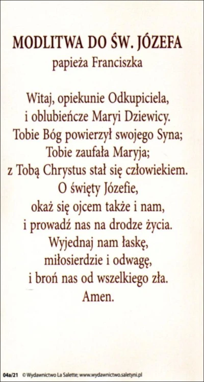 Obrazek Święta rodzina. Modlitwa do św. Józefa - 63337