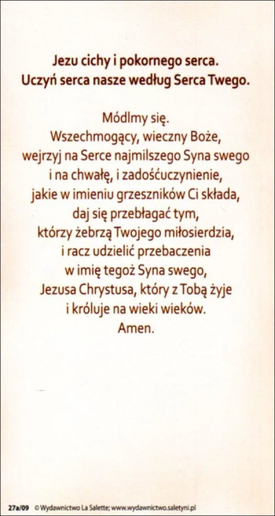 Obrazek Serce Pana Jezusa. Jezu cichy i pokornego... - 63333