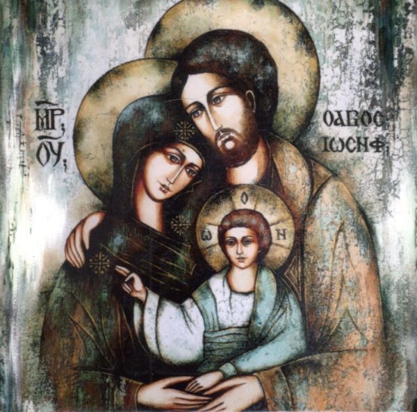 Ikona na ceramice 15x15cm Św. Rodzina - 63170