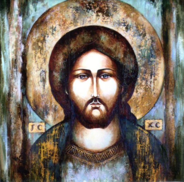 Ikona na ceramice 15x15cm Pantokrator - 63167
