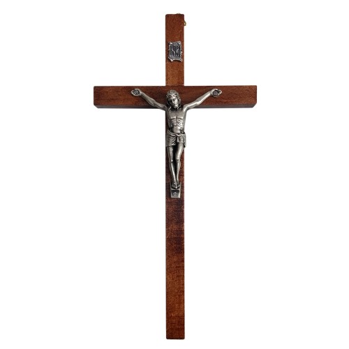 Krzyż wiszący drewniany h18cm CIEMNY - 62871
