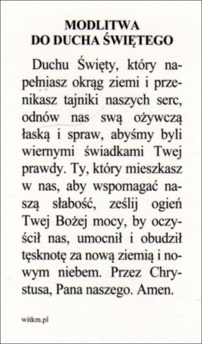 Obrazek Duch Święty. Modlitwa do Ducha Świętego - 62795