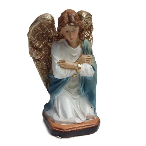 Figura Anioł klęczący 5cm różowy/niebieski - 62534