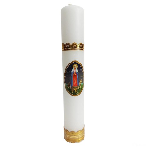 Świeca gromnica biała 28x4.5cm - 62384 5907771419084