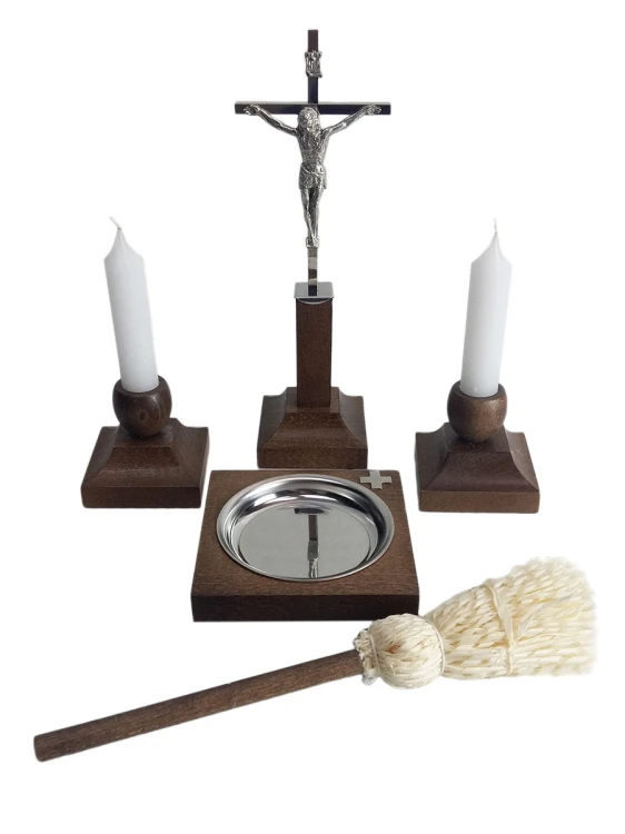 Zestaw kolędowy drewniany ORZECH krzyż 22cm) - 62325