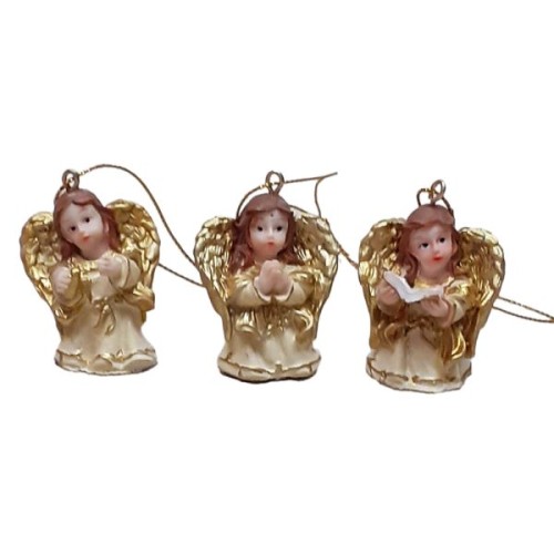 Figura Anioł wiszący 4,5cm ZŁOTY - 62244