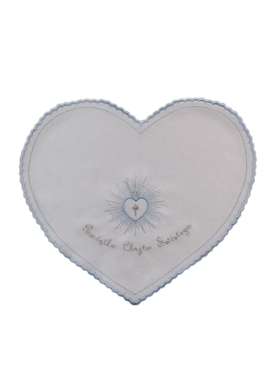 Szatka Chrzest serce w promieniach RÓŻOWA - 62204