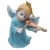 Figura Anioł wiszący/stojący 6cm z instrumentem różowy/niebieski różne wzory - 62176