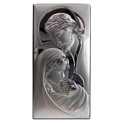 Obraz srebrny 18x9cm Św. Rodzina prostokąt - 62031