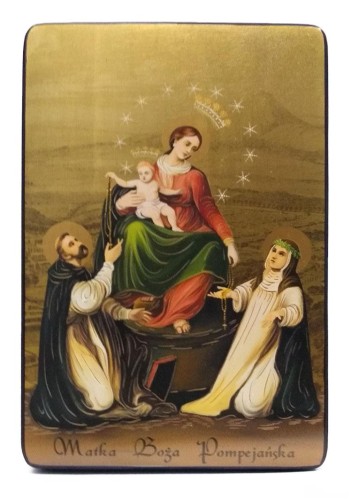 Ikona mała 12x18cm Matka Boża Pompejańska - 61179