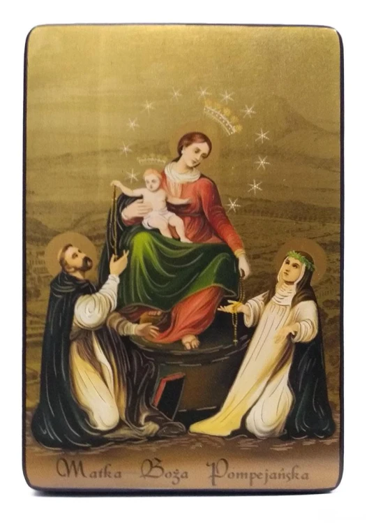 Ikona mała 12x18cm Matka Boża Pompejańska - 61179
