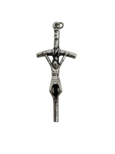 Krzyżyk do różańca metalowy papieski 5cm - 60640