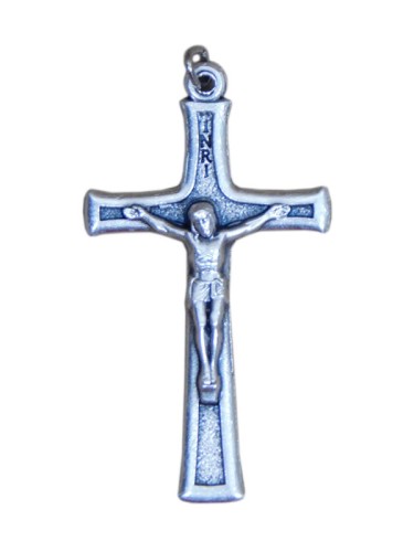 Krzyżyk do różańca metalowy 4 cm włoski prosty - 60370