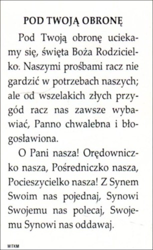 Obrazek Matka Boża Wspomożenie Wiernych. Pod Twoją obronę uciekamy się... - 59787