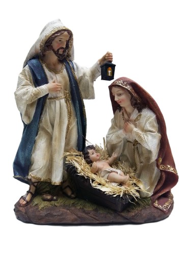Figura Św. Rodzina 40cm (sianko w żłóbku) - 59695