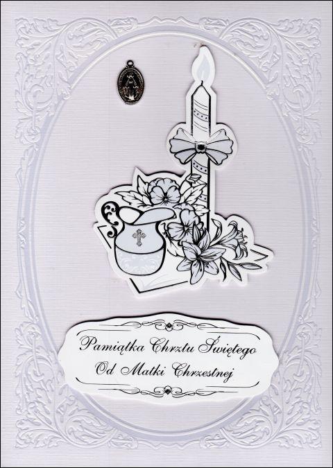 Album Pamiątka Chrztu Św. od MATKI CHRZESTNEJ biały (21x15cm) różne wzory (książka), chrzest, eRhema, oprawa twarda - 59436