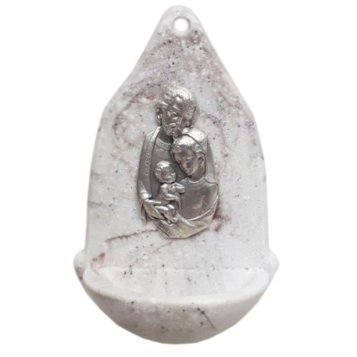 Kropielnica alabaster - Św. Rodzina (marmurek) - 58894