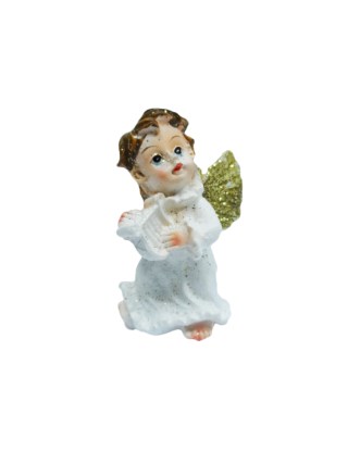 Figura Anioł stojący 5,5cm biało-złoty (różne wzory 6) - 58735 5906340552054