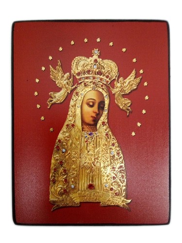 Ikona mini 11x14cm Matka Boża Licheńska OBRAZ NA DESCE - 58524