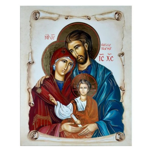 Obrazek 15x20cm Św. Rodzina PAMIĄTKA SAKRAMENTU ŚLUBU (ikona) prostokąt - 58516