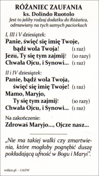 Obrazek w ramionach Ojca. Różaniec Zaufania - ks. Dolindo Ruotollo - 57158
