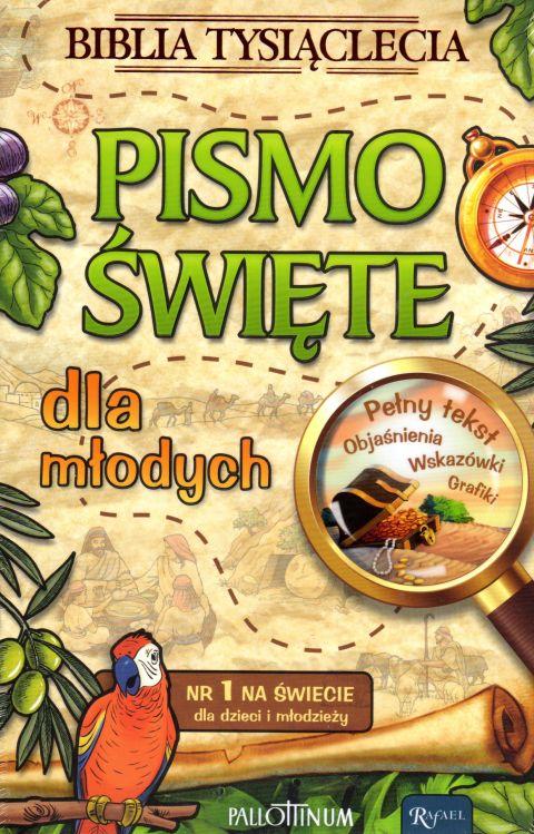 Pismo Święte dla młodych (z papugą) (książka) - -, Biblie dla dzieci, Dom Wydawniczy Rafael, 2017 r., oprawa twarda - 57124 9788365889034