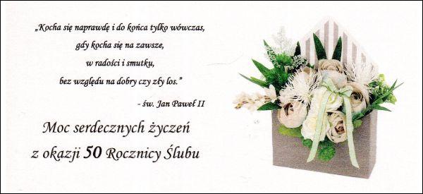 Karnet 50 rocznica Ślubu (Satynowa)     DL - 56140