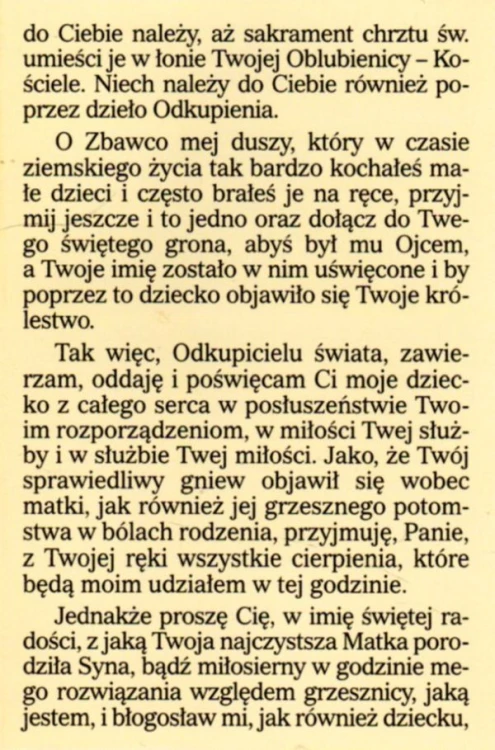 Składanka Modlitwa matki oczekującej dziecka św. Franciszka Salezego. Boże przedwieczny ... - 56072
