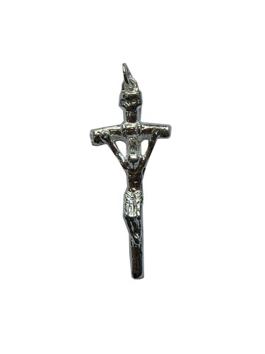 Krzyżyk do różańca srebrzony 3,5cm PAPIESKI - 55749