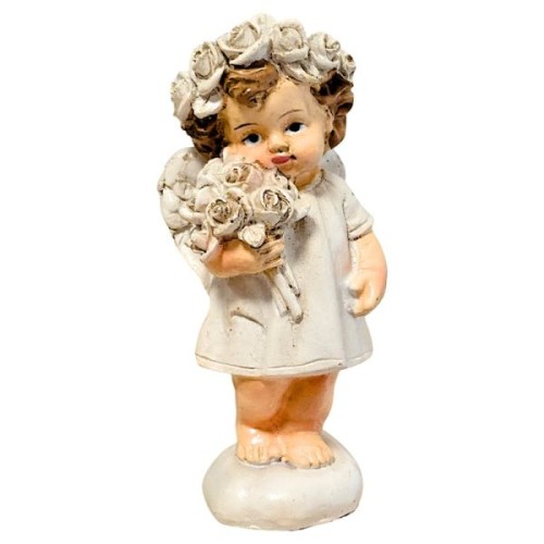 Figura Anioł 8cm (z kwiatami) - 55660 5908451964771