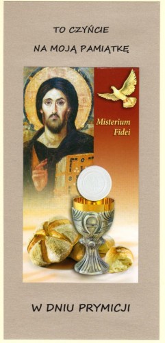 Karnet PRYMICJE ręcznie robiony różne wzory - 55644