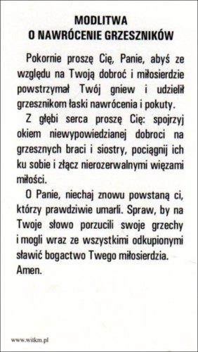 Obrazek Najświętsze Serca Pana Jezusa. Modlitwa o nawrócenie grzeszników - 55641