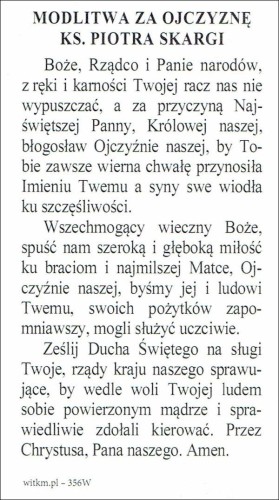 Obrazek Matka Boża Częstochowska. Modlitwa za ojczyznę ks. Piotra Skargi - 55528