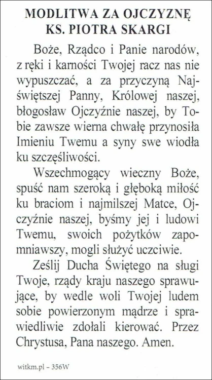Obrazek Matka Boża Częstochowska. Modlitwa za ojczyznę ks. Piotra Skargi - 55528