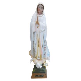 Figura Matka Boża Fatimska z żywicy 35cm  kolor z kamyczkami - 55099