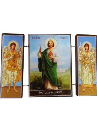 Ikona tryptyk Św. Juda Tadeusz drewniana składana 8cm - 53673