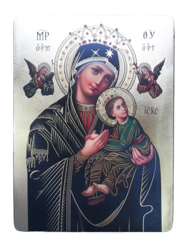 Ikona średnia 17x23cm Matka Boża Nieustającej Pomocy na desce - 53385
