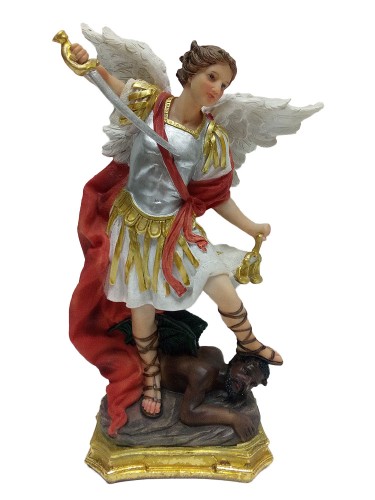 Figura Św. Michał Archanioł 30cm złoto - czerwony - 52321