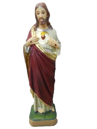 Figura Serce Pana Jezusa 40cm z żywicy - 52316