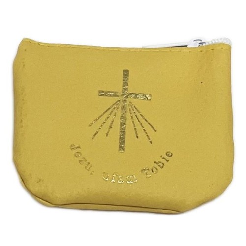 Etui na zamek - żółte JEZU UFAM TOBIE - 50579