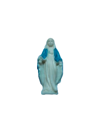 Figura Matka Boża Niepokalana h2,5cm biało-niebieska - 50412