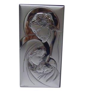 Obraz srebrny 8x12cm Św. Rodzina prostokąt - 49368