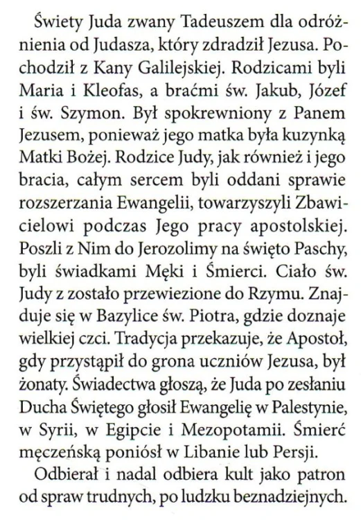 Święty Juda Tadeusz - SKŁADANKA - 47736
