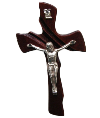 Krzyż wiszący drewniany h15cm WENGE (nr9) - 46100