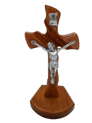 Krzyż stojący drewniany h13cm mahoń (nr9) - 44868