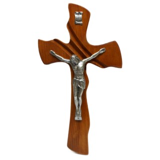 Krzyż wiszący drewniany h35cm MAHOŃ (nr9) - 44863