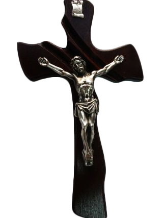 Krzyż wiszący drewniany h25cm WENGE (nr9) - 44828
